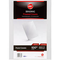 gbc ibico binding cover 300 micron a4 frosted pack 100