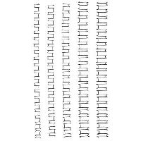 gbc wire binding comb 21 loop 10mm a4 silver pack 100