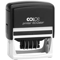 colop p60d custom made printer self-inking date stamp 76 x 37mm