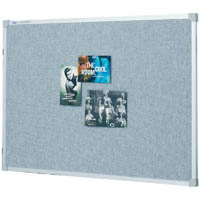 quartet penrite fabric bulletin board 1800 x 1200mm silver
