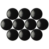 quartet magnetic buttons 20mm black pack 10