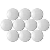quartet magnetic buttons 20mm white pack 10