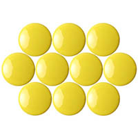 quartet magnetic buttons 20mm yellow pack 10
