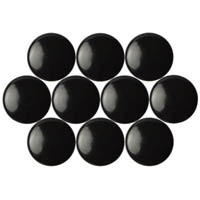 quartet magnetic buttons 40mm black pack 10