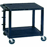 tuffy utility trolley 2 shelf black