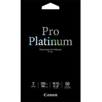 canon pt-101 pro platinum photo paper 300gsm 6 x 4 inch white pack 50