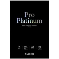 canon pt-101 pro platinum photo paper glossy 300gsm a3 white pack 20