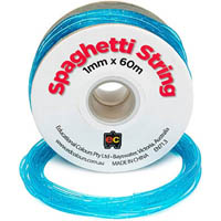 educational colours spaghetti string pvc tube 1mm x 60m glitter sea blue