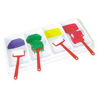 educational colours roller tray four bay white