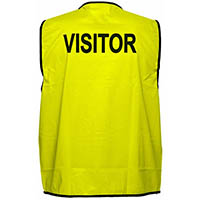 prime mover mv120 hi-vis vest printed visitor day use only