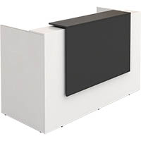 sorrento reception counter 1800 x 840 x 1150mm charcoal/white