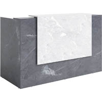 sorrento reception counter desk 1800 x 840 x 1150mm marble charcoal/marble grey