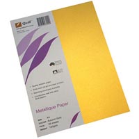 quill metallique paper 120gsm a4 autumn gold pack 25