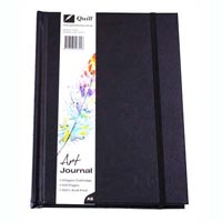 quill art journal hardcover 125gsm 120 page a5 black