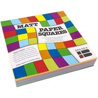 brenex matt square paper shapes single sided 127 x 127mm assorted pack 360