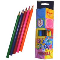belgrave triangular jumbo coloured pencil assorted pack 12