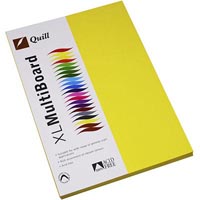 quill coloured a4 copy paper 80gsm lemon pack 100 sheets