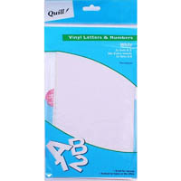 quill poster board adhesive vinyl letters and numbers 25mm white pack 100