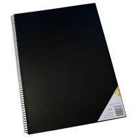 quill visual art diary 110gsm 120 page a3 pp black