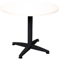 rapid span 4 star round table 900mm natural white/black