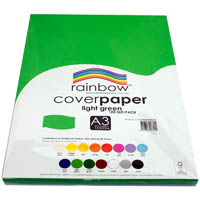 rainbow cover paper 125gsm a3 light green pack 100