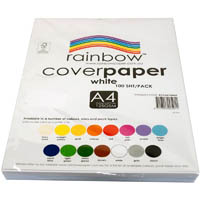 rainbow cover paper 125gsm a4 white pack 100