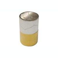 rainbow metallic corrugated crown cap 65mm x 10m gold and silver