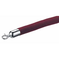 q nylon rope 25mm chrome snap ends 1.5m red