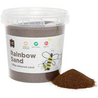 educational colours rainbow sand 1.3kg jar chocolate brown