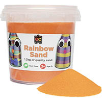 educational colours rainbow sand 1.3kg jar orange