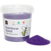 educational colours rainbow sand 1.3kg jar purple