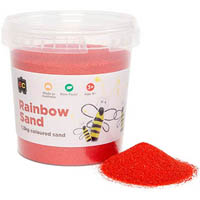 educational colours rainbow sand 1.3kg jar red