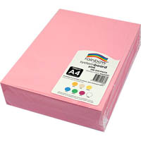 rainbow system board 200gsm a4 pink pack 200