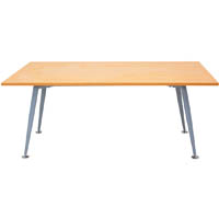 rapid span meeting table 1800 x 750mm beech/silver