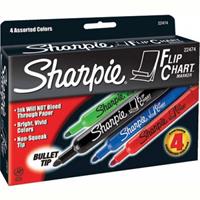 sharpie flip chart marker bullet broad 3.0mm assorted pack 4