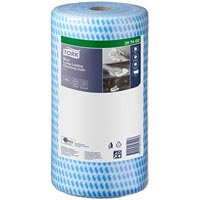 tork 297402 heavy duty cleaning cloth 300mm x 45m blue roll 90 sheets