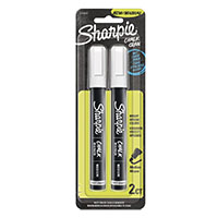 sharpie chalk marker wet erase 1.5mm medium tip white pack 2