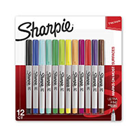 sharpie permanent markers ultra fine assorted pack 12