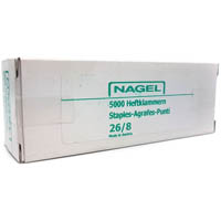 nagel staples 26/8 box 5000