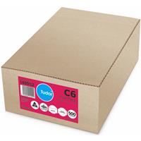 tudor c6 envelopes wallet plainface moistseal 80gsm 114 x 162mm white box 500
