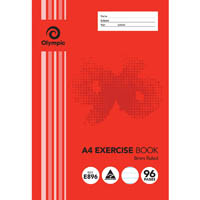 olympic e896 exercise book 8mm ruled 55gsm 96 page a4