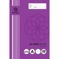 olympic g748 grid book 7mm grid 55gsm 48 page a4