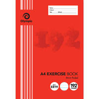 olympic e819 exercise book 8mm ruled 55gsm 192 page a4