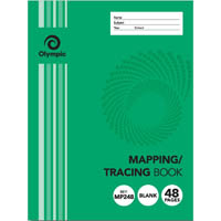 olympic mp248 mapping/tracing book blank 55gsm 48 page 225 x 175mm