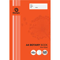 olympic t864 botany book 8mm ruled 64 page 55gsm a4