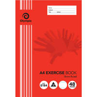 olympic e184 exercise book 18mm ruled 55gsm 48 page a4
