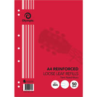 olympic rm5 reinforced loose leaf refill ruled music 55gsm a4 pack 50 sheets