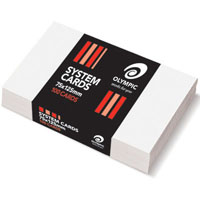 olympic plain system cards 75 x 125mm white pack 100