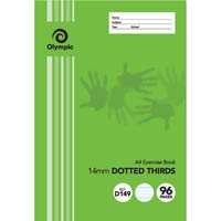 olympic d149i exercise book 14mm dotted thirds 55gsm 96 page a4
