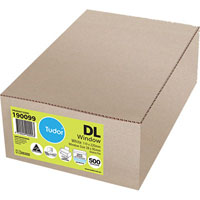 tudor dl envelopes secretive wallet windowface strip seal laser 90gsm 110 x 220mm white box 500